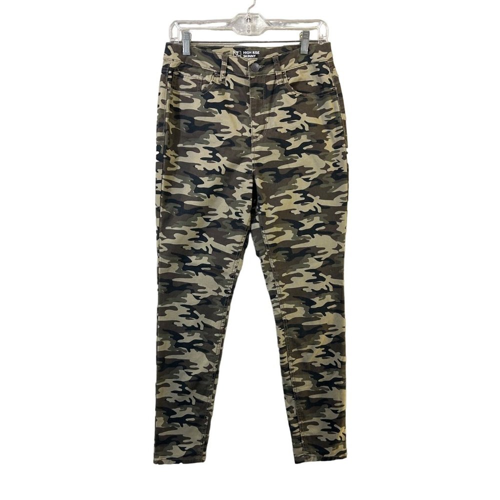 NOBO No Boundaries Juniors' Size 11 Camo Denim High Rise Skinny Jeans EUC